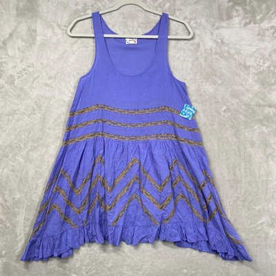 Vestido sin Mangas Free People Intimately Voile y Encaje Trapecio Talla XS Periwinkle Polka Foto 1 de 4