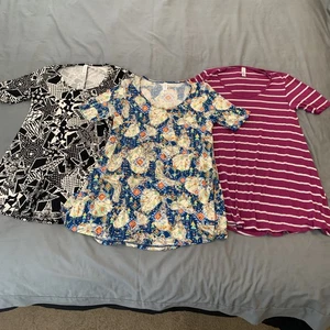 Lularoe Carly Shirts Damen XXS Paket schwarz weiß Print Disney Prinzessin Streifen - Bild 1 von 10