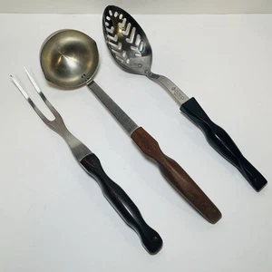 Lot Of Cutco Serving Utensils, Meat Fork Slotted Spoon Soup Ladle Vintage No. 15 - Picture 1 of 15