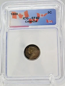 1889 CANADA FIVE CENT ICG EF40 (BT1178) - Picture 1 of 4
