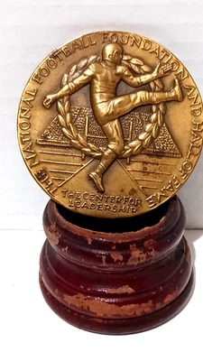 NATIONAL FOOTBALL FOUNDATION MEDALLION, FIRST COLLEGIATE FOOTBALL GAME - Image 1 of 3