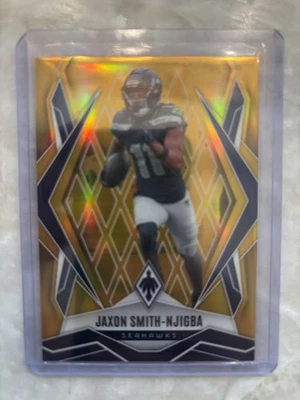 2025 Panini Phoenix - Jaxon Smith-Njigba Gold 1/10 - Seahawks - 1st On Print - Image 1 of 2