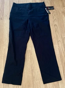 Briggs New York Pants Womens 16 Black Comfort Waist Stretch Pull On USA - Picture 1 of 4