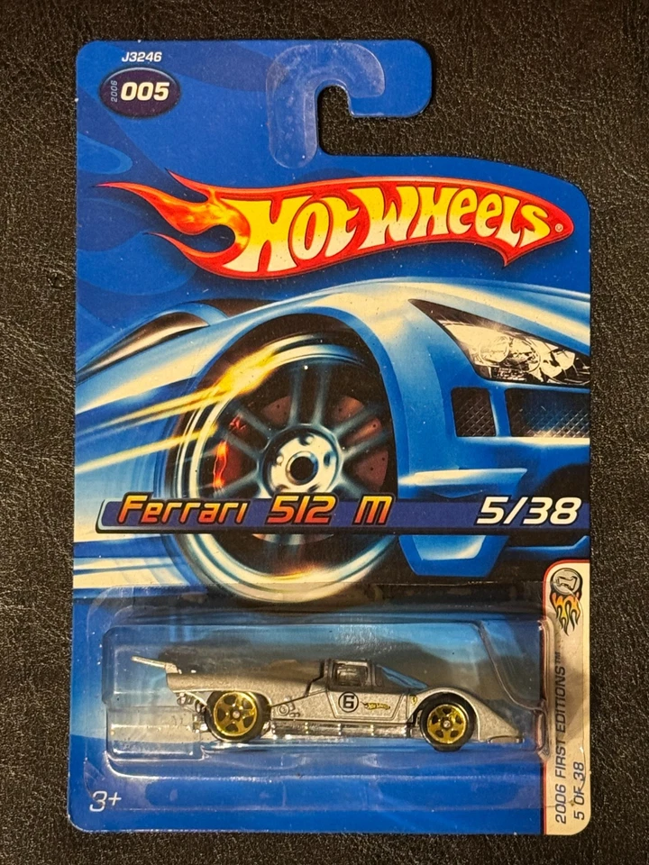 Ferrari 512 M 2006 Hot Wheels #5 primeras ediciones 5/38 variante gris con dorado 5 radios Foto 1 de 1