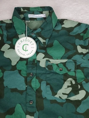 Criquet J.R. Shirt Course Camo Classic Fit Golf Chamois Shammy Mens Large - Image 1 of 4