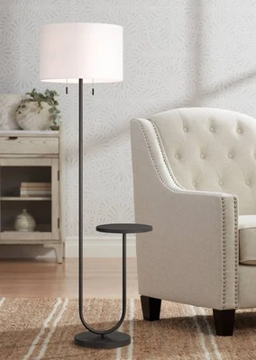 Современная бронзовая напольная лампа 360 Lighting Deva высотой 61 дюйм - Изображение 1 из 4