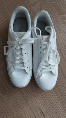 Puma Soft Foam Womens White Patent Trainers Sneakers Size Uk 7 - Image 1 of 4