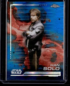 HAN SOLO 2024 TOPPS CHROME STAR WARS BLUE BLASTER PULSAR REFRACTORS REBEL - Picture 1 of 2