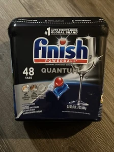 FINISH POWERBALL Quantum Dishwasher Dishwashing Detergent 48 Tabs NIB Sealed - Picture 1 of 4