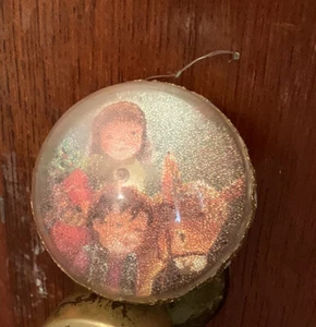 Weihnachtsschmuck selbstgemachtes Kind Josef & Maria auf Esel Höschen Schlauch Ei 80er - Bild 1 von 3