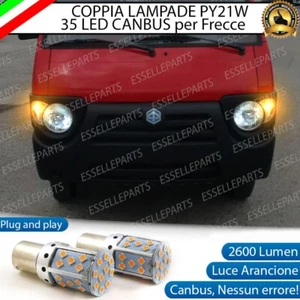 COPPIA LAMPADE FRECCE ANTERIORI LED PIAGGIO QUARGO PY21W BAU15S CANBUS - Foto 1 di 8