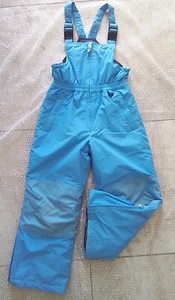 Lands' End Insulated Zip Bib Snow Ski Pants Overalls Turquoise Size 8 - Picture 1 of 14