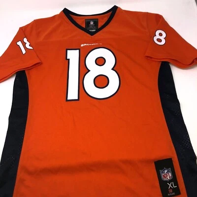 Camiseta naranja de los Denver Broncos NFL Peyton Manning #18 niñas XL Foto 1 de 4