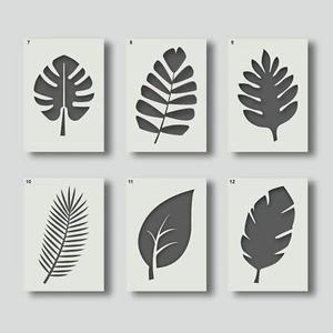 Reusable Palm Leaf Stencils for wall art, painting, home decor. LOT 2 - Picture 1 of 9