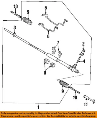 Used Rack and Pinion Assembly fits: 1994 Mazda 929 Power Rack and Pinion Grade A - Image 1 of 2