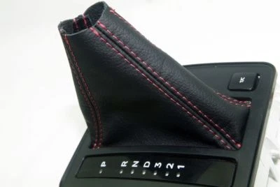 Bota de cambio automático de cuero sintético para Pontiac GTO 04-06 puntada roja Foto 1 de 4