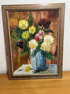 GROSSES Blumengemälde Öl auf Leinwand - Bild 1 von 7
