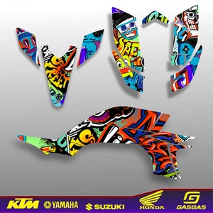 Custom Stickers Graphics Kit Yamaha YFZ 450 2003-2008 ATV Carb - Picture 1 of 8