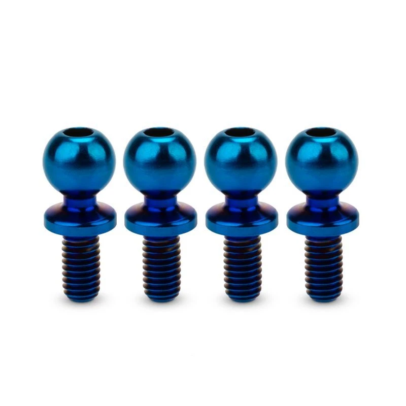 Jconcepts 5.5 x 6mm Titanium Ball-Stud Blue 4pc B7 B6 T6 SC6 DR10 SR10 JCO51321 - Image 1 of 1