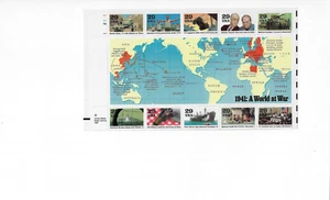 US Stamps  Sheets/Postage Sct #2559 WW II 1941 MNH F-VF OG  FV $2.90 - Picture 1 of 1