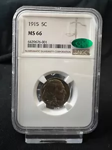 1915 5¢ Buffalo Nickel NGC MS66 (CAC) Very Sharp Coin! - Picture 1 of 3