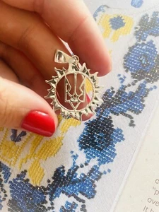 Tryzub Sterling Silber Anhänger #11 - Bild 1 von 6