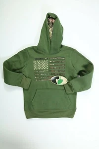 Kids Mossy Oak Green Long Sleeve Hooded Performance Fleece NEW! NWT - Picture 1 of 3