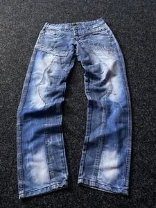 Y2K Kosmo Lupo Denim Jeans Blue Multipockets Rare Men’s 31 Size - Picture 1 of 17