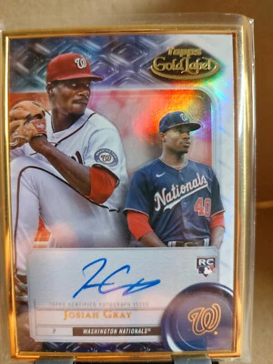 Josiah Gray 2022 Topps Gold Label Framed Autographs RC Nationals - Image 1 of 2