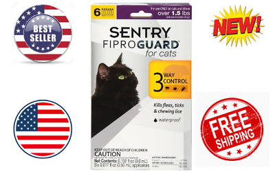 6 Month Supply-Cats-Flea And Tick Prevention For Cats (1.5 Pounds And Over) • 21.84$
