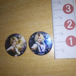 A48830 DISSIDIA FINAL FANTASY SQUARE ENIX Cafe Can badge Zidane + Tidus - Picture 1 of 3