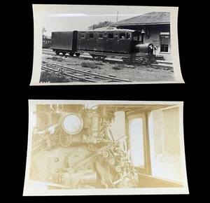Lot x 2-Vintage Photos-SR REO Railroad Train & interior of train engine #24 - Picture 1 of 2