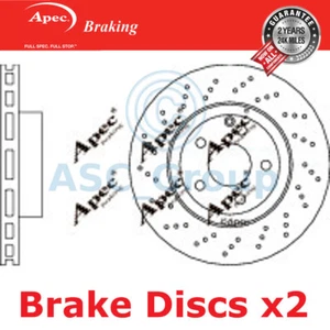2x Apec Braking 312mm Cross Drilled Replacement Brake Discs (Pair) DSK2718 - Picture 1 of 1