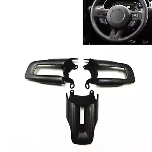 Cubierta interior de fibra de carbono del volante para Ford Mustang 2015-2023 2018 3X - Imagen 1 de 9