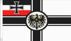 GERMAN IMPERIAL FLAG 5' x 3' Germany Empire Navy Jack Ensign WW1 World War 1 - Picture 1 of 1