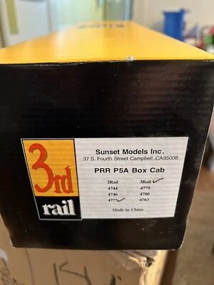 3rd Rail Sunset Models Electric Engine PRR P5A Box Cab 4777  New in Box. - Image 1 of 3