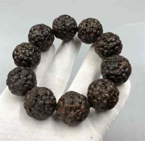 Nha Trang Vietnam Wild Agarwood PI Xiu Bracelets Aloewood Malas Prayer Beads - Picture 1 of 7