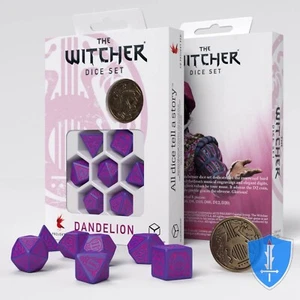 Q-Workshop The Witcher Dandelion - Juego de dados Conqueror of Hearts (8) D&D RPG - Imagen 1 de 2