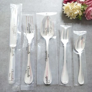 Christofle Malmaison Silverplate Standard Knife Fork Spoon 5pcs Excellent - Picture 1 of 19