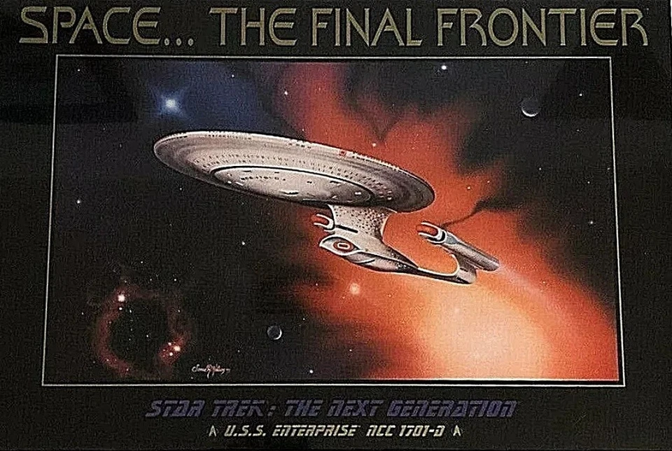 Póster de Star Trek The Next Generation Space The Final Frontier Enterprise Ltd NUEVO Foto 1 de 1