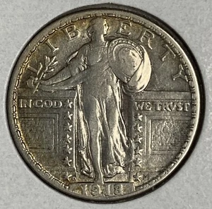 1918-D Standing Liberty Quarter, XF (8977) - Picture 1 of 2