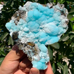 1,28 Pfund natürlicher blauer Textursteinkristall, Heteropolar chinesischer blauer Aragonit - Bild 1 von 14