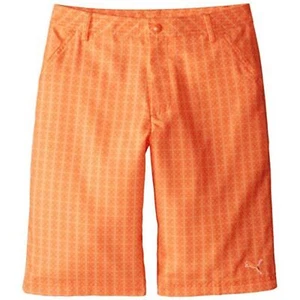 PUMA Golf Boys Junior Novelty Short Orange Pixel - Picture 1 of 2