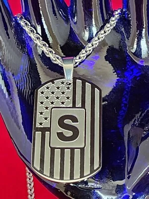 Moda Pistola-negro 26 Letras Collar Inicial A-Z Colgante Acero Inoxidable Regalo Foto 1 de 3