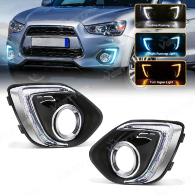 LED Daytime Running DRL Fog Lights for Mitsubishi Outlander Sport ASX 2013- 2015 - Image 1 of 4