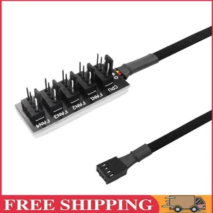 1 bis 5 4-Pin-PWM-CPU-Kühlerlüfter, PC-Gehäusekühlung, ummantelter Stromkabel-Hu - Afbeelding 1 van 11