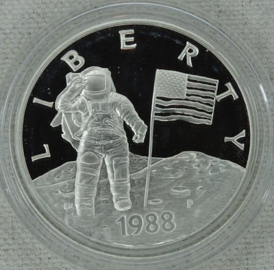 1988-P Young Astronauts Silver Medal Proof US Mint Commemorative - Image 1 of 2