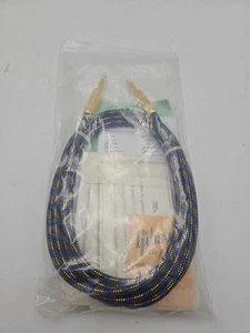 10' Gibson Custom Shop 1/4" Braided Guitar Cable w Gold Ends Case - Picture 1 of 2