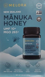 MELORA Raw New Zealand Manuka Honey UMF 10+ MGO 265+ (500g) Exp: 05/28 - Bild 1 von 2