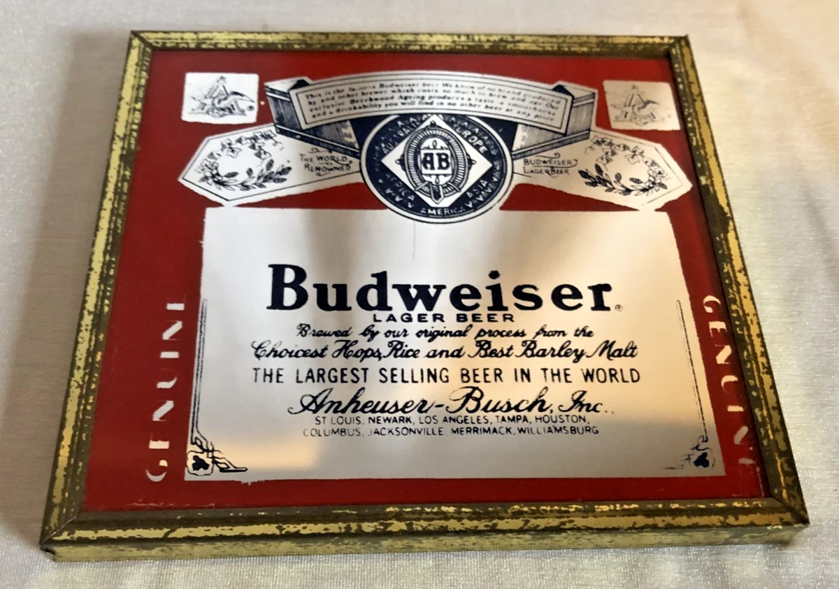 Budweiser ミラー Vintage 1995 Budweiser Deer And Pheasant Mirror 33 1/2 “ X 29 1/2